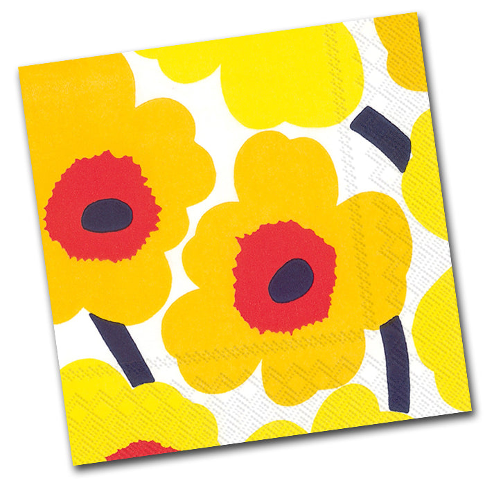 Marimekko - Unikko Dark Yellow Luncheon Napkin