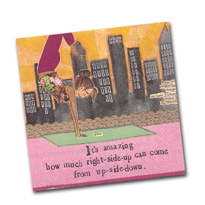 Curly Girl - Right Side Up Funny Cocktail Napkins