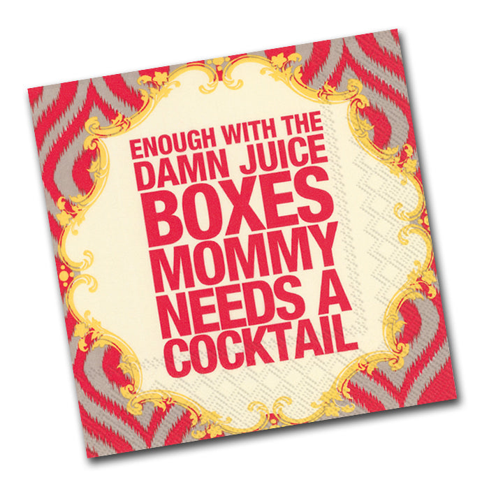 Juice Boxes Funny Cocktail Napkin