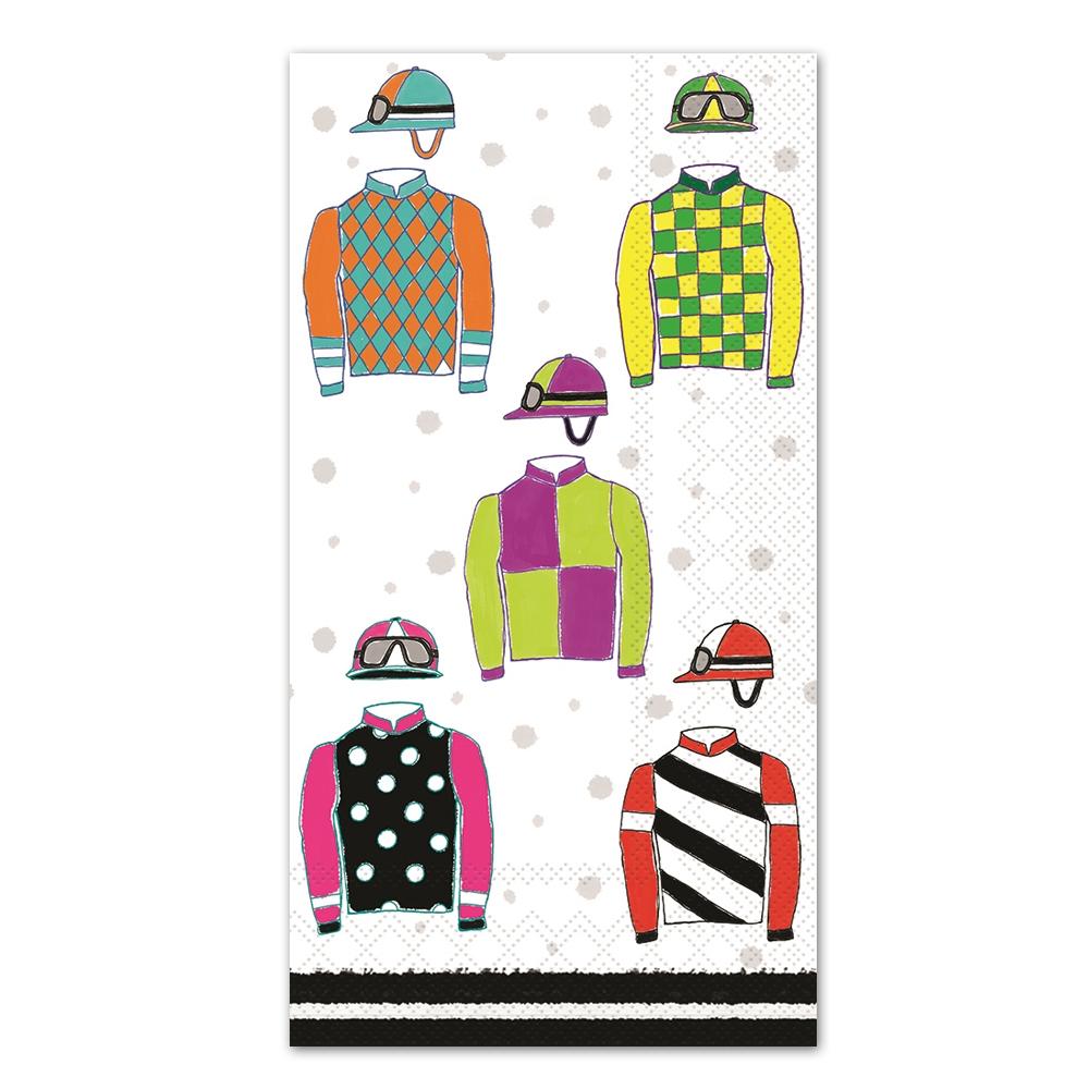Racing Silks Paper Guest Towels - Buffet Napkins