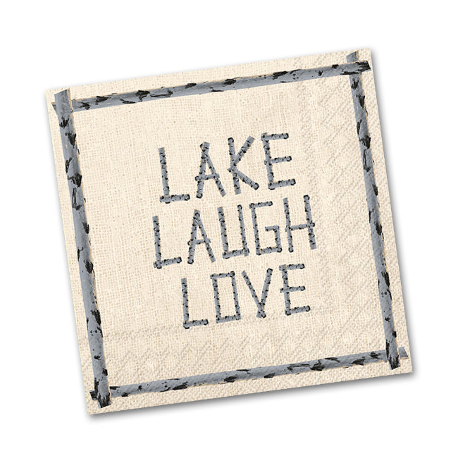 Lake Laugh Love Paper Beverage Napkins