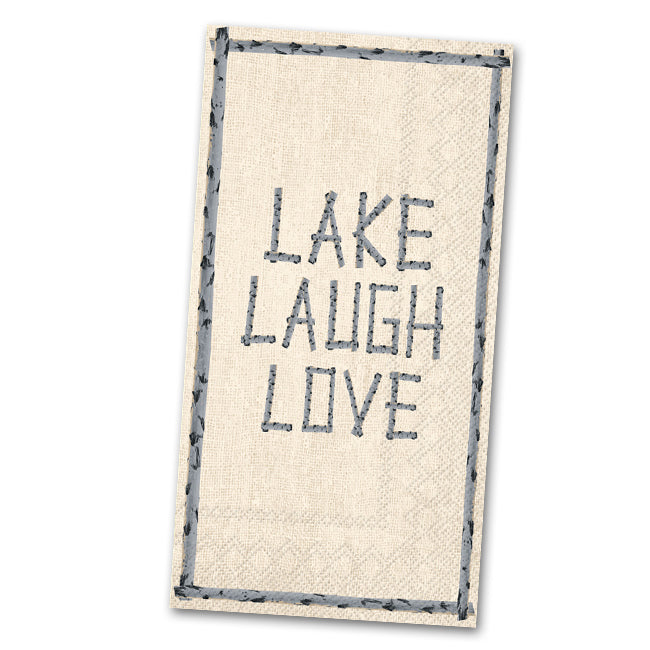 Lake Laugh Love Paper Guest Towels - Buffet Napkins