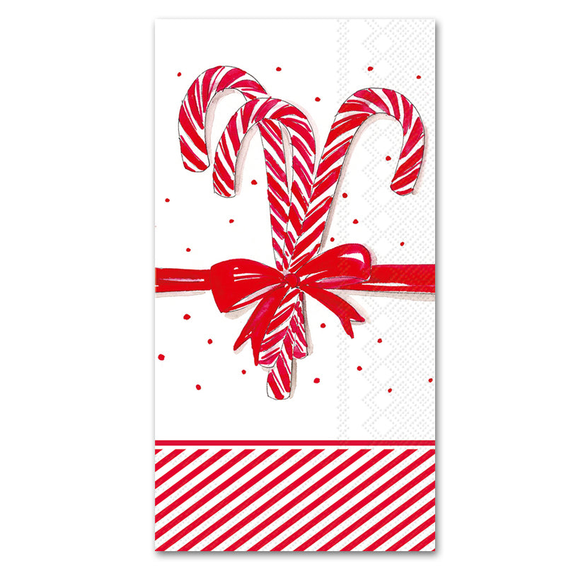 Candy Canes Paper Guest Towels - Buffet Napkins
