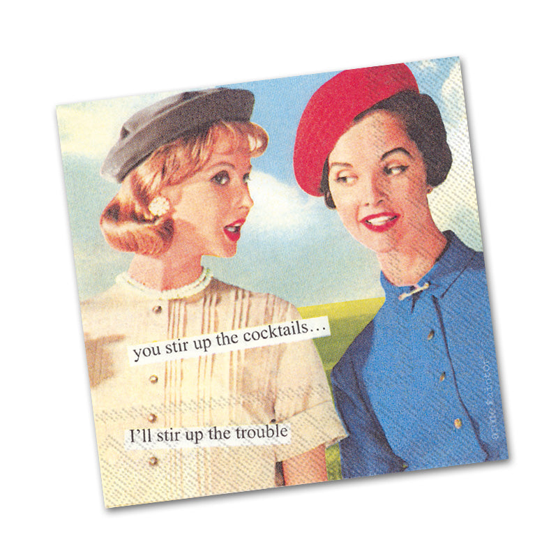 Stir Up Funny Cocktail Napkins from Anne Taintor