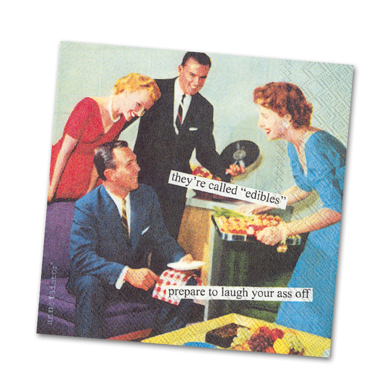 Edibles Funny Cocktail Napkins from Anne Taintor