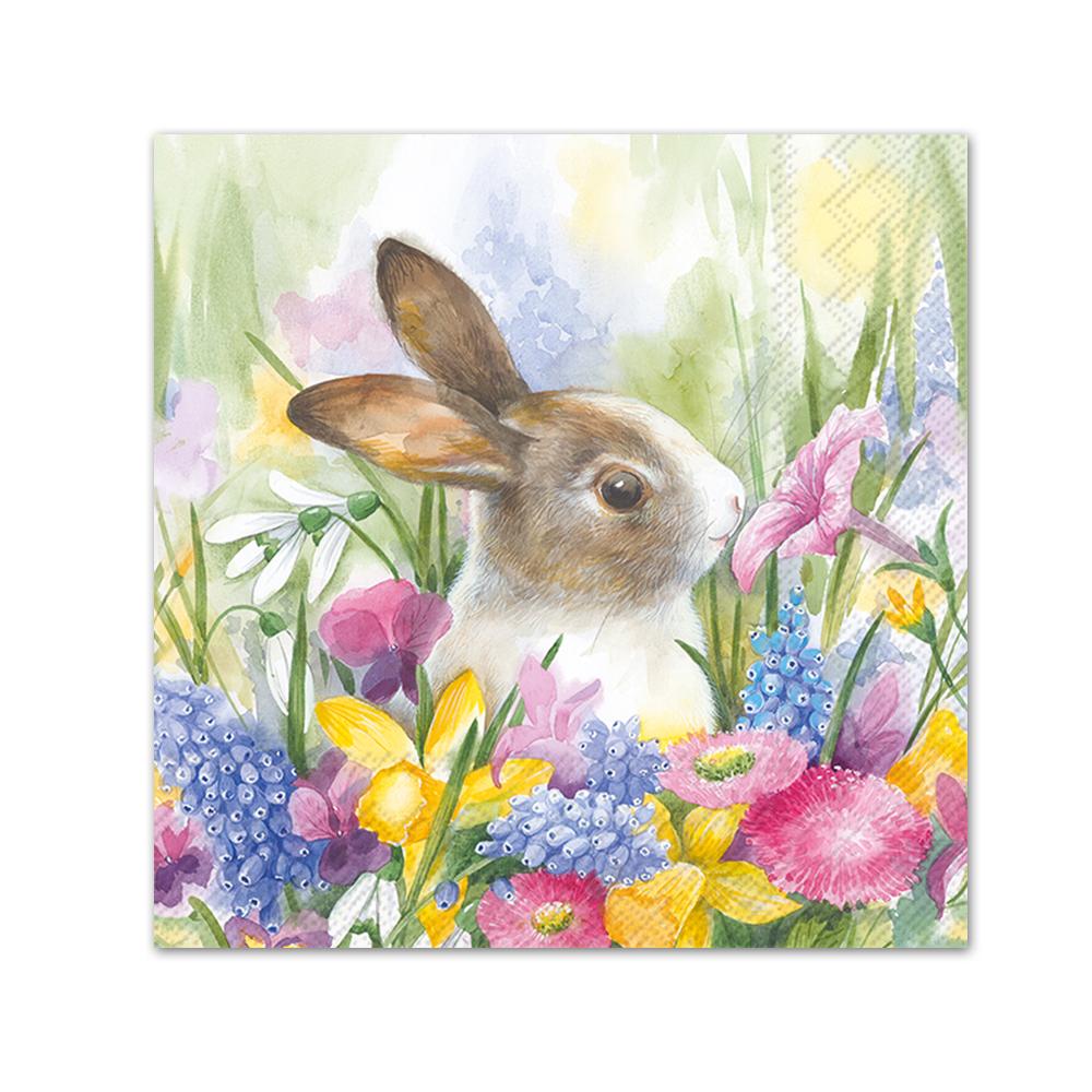 Ruby in the Meadow Rabbit Paper Beverage Napkins