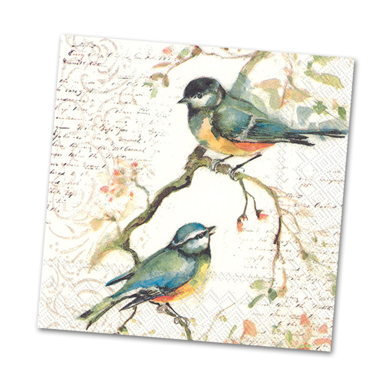 Happy Little Titmice Paper Beverage Napkins