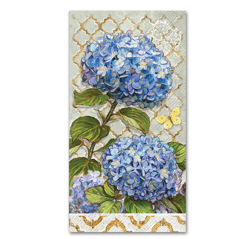 Blue Heirloom Hydrangea Paper Guest Towels - Buffet Napkins