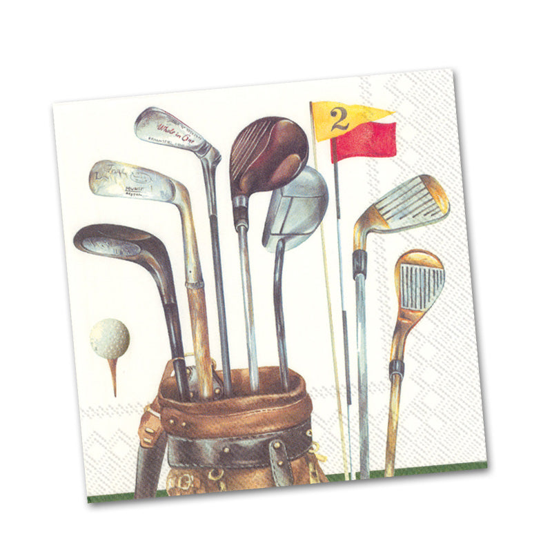 Golf Clubs Paper Beverage Napkins