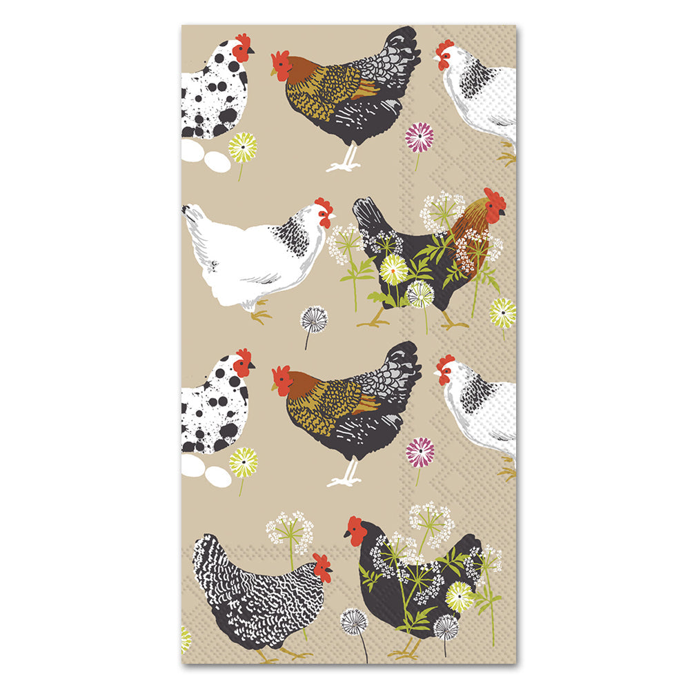 Spatter Hens Guest Towels - Buffet Napkins