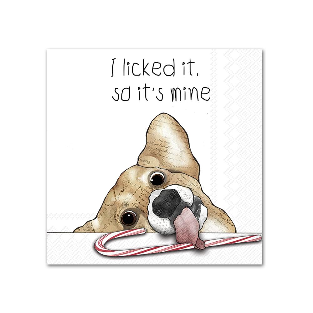 It's Mine - Funny Christmas Dog Beverage Napkins