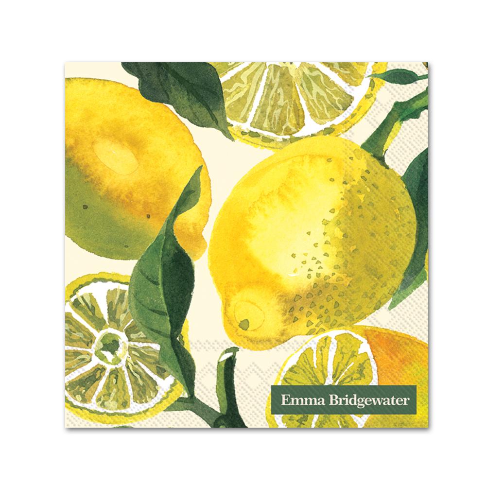 Lemons Paper Beverage Napkins