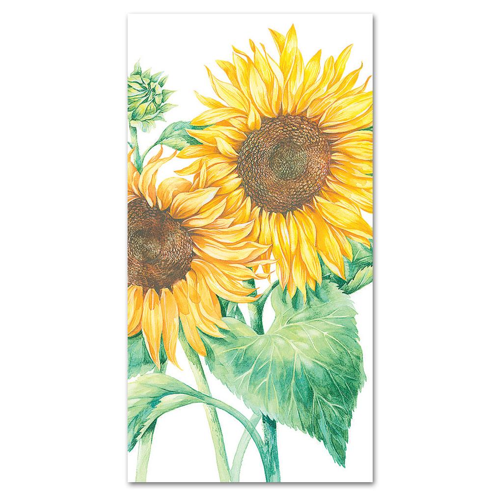 Mirasol Sunflower Paper Guest Towels - Buffet Napkins