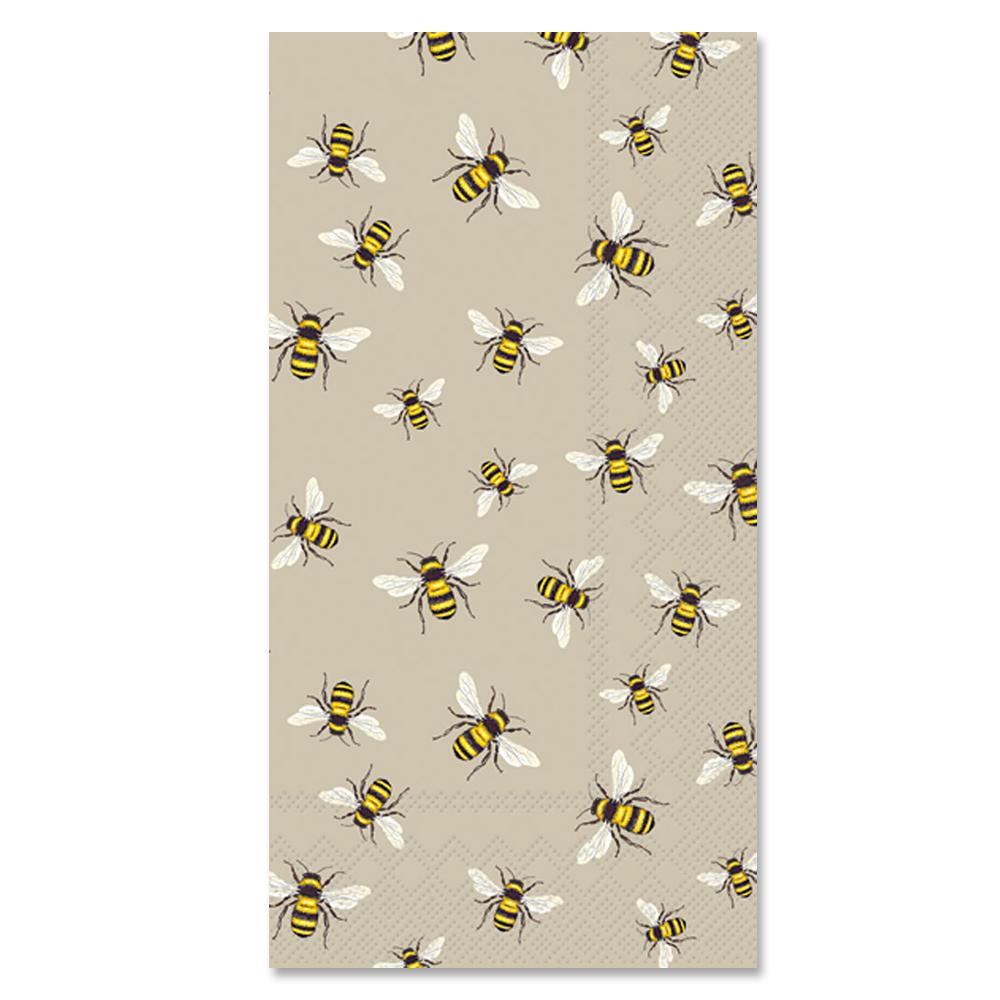 Lovely Honey Bees Paper Guest Towels - Buffet Napkins - 3-Ply - 8.5 x 4.5 - Boston Intl - Napkins2Go