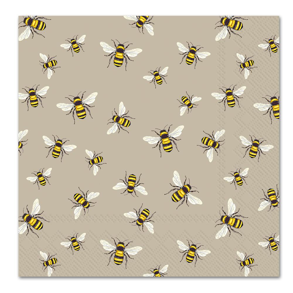 Lovely Honey Bees Paper Luncheon Napkins