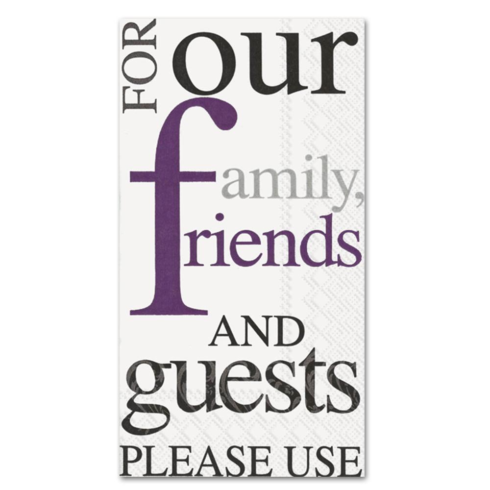 Friends Please Use Paper Guest Towels - Purple