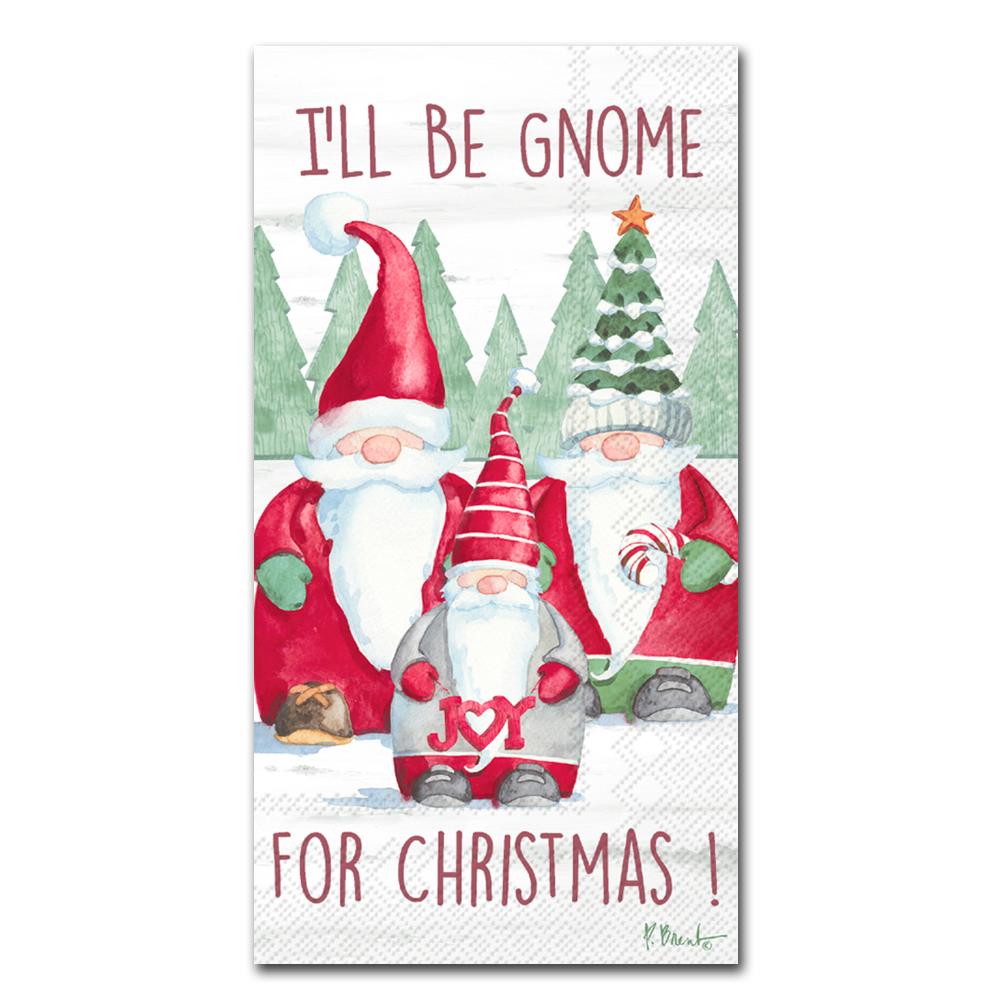 Gnome for Christmas Paper Guest Towels - Buffet Napkins