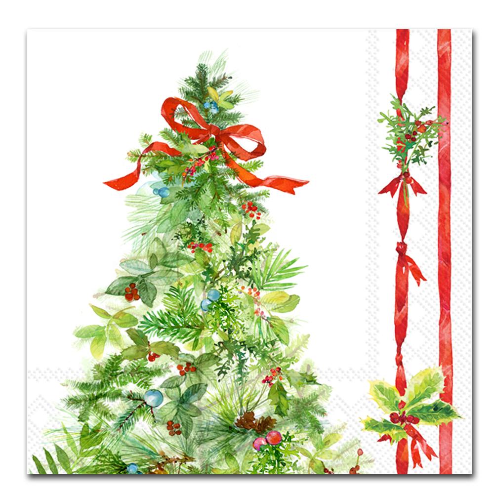 Peace Christmas Tree Paper Luncheon Napkins