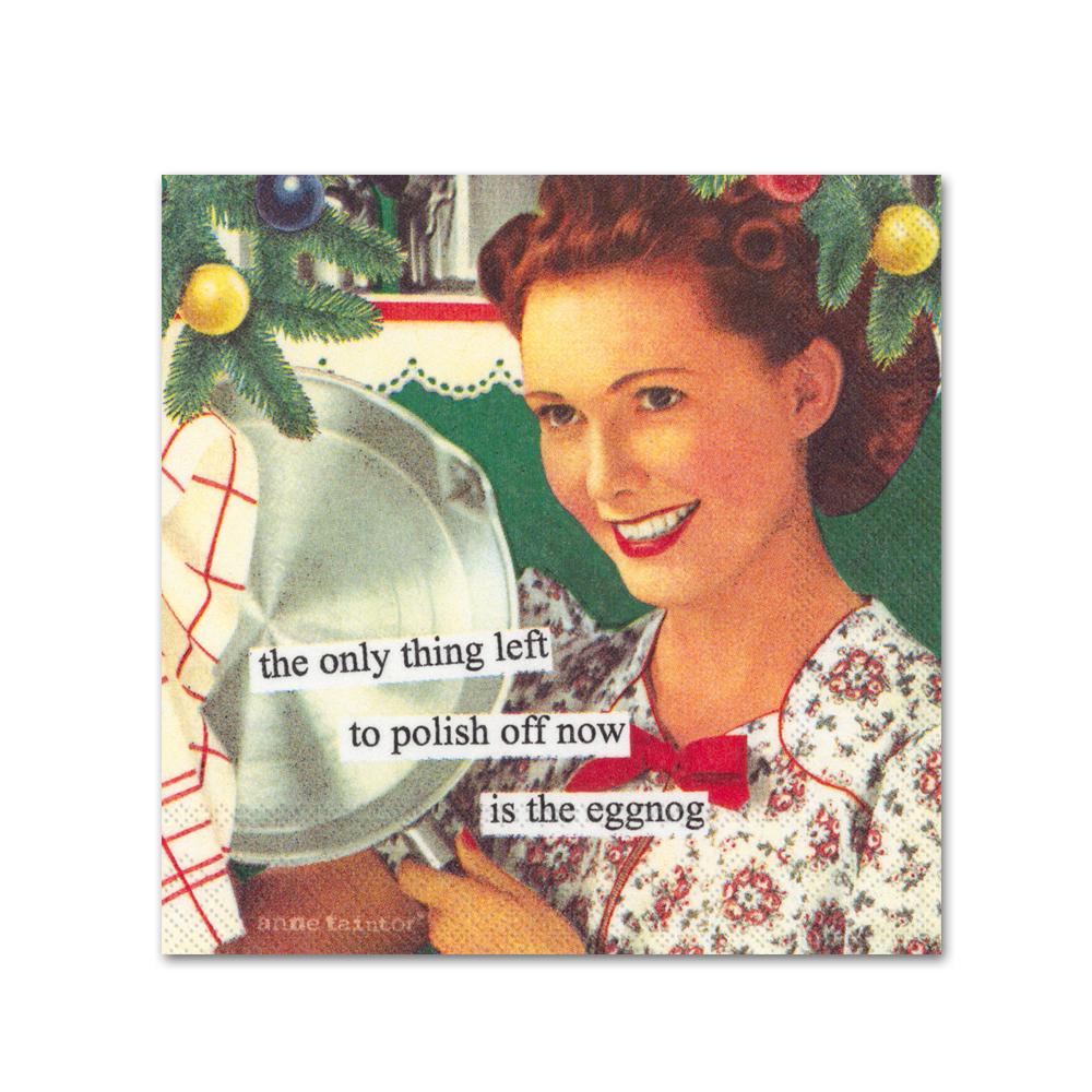 Polish of the Eggnog Funny Cocktail Napkins by Anne Taintor