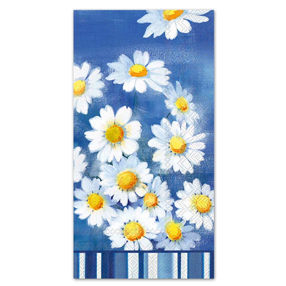 Agnetha Blue Floral Paper Guest Towels - Buffet Napkins