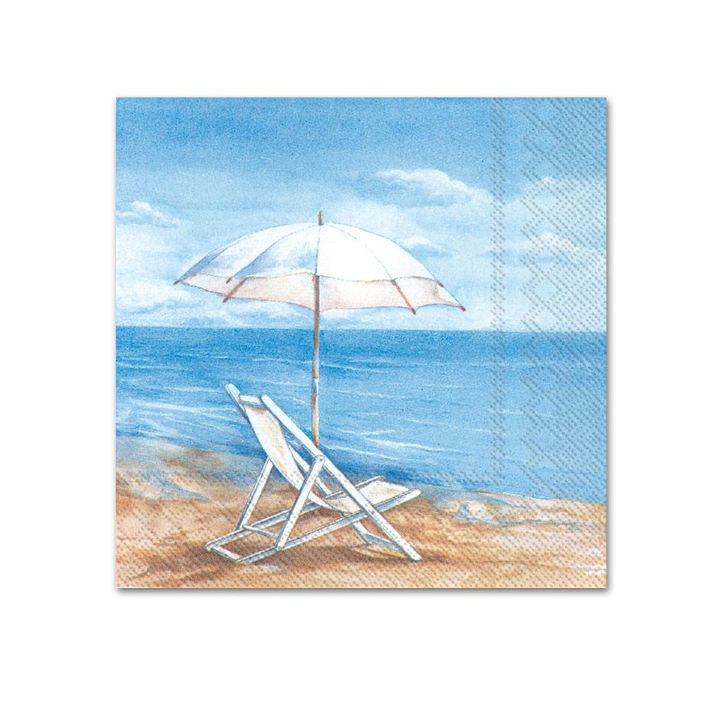 Blue Horizon Beach Paper Beverage Napkins