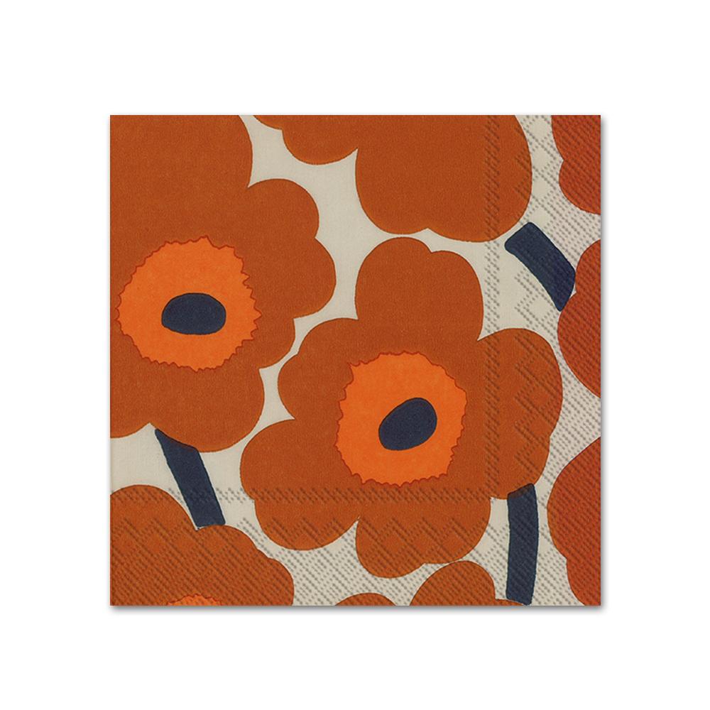 Marimekko - Unikko Terracotta Paper Beverage Napkins