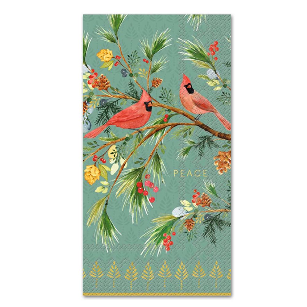 Cardinal Birds Peace Tree Paper Guest Towels