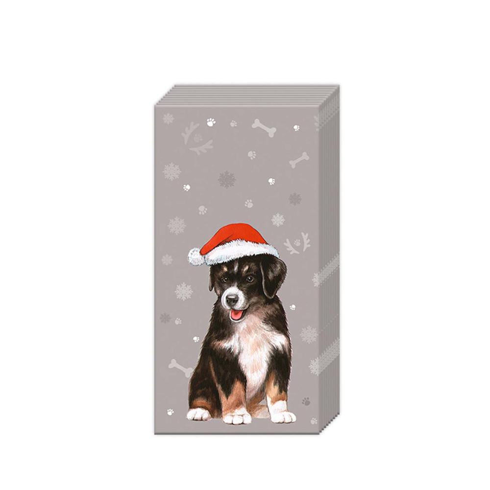 Christmas Puppy Paper Pocket Tissues