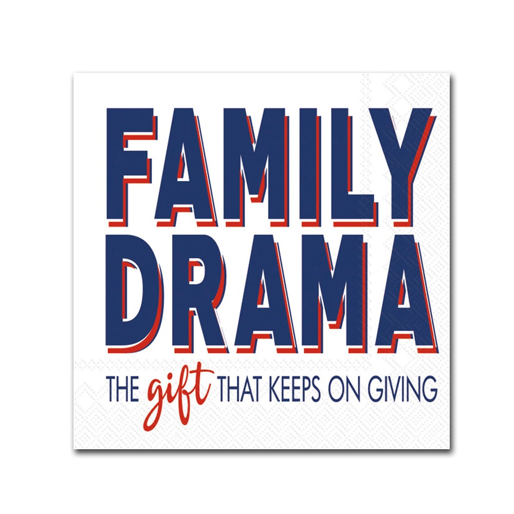 Family Drama Funny Cocktail Napkins