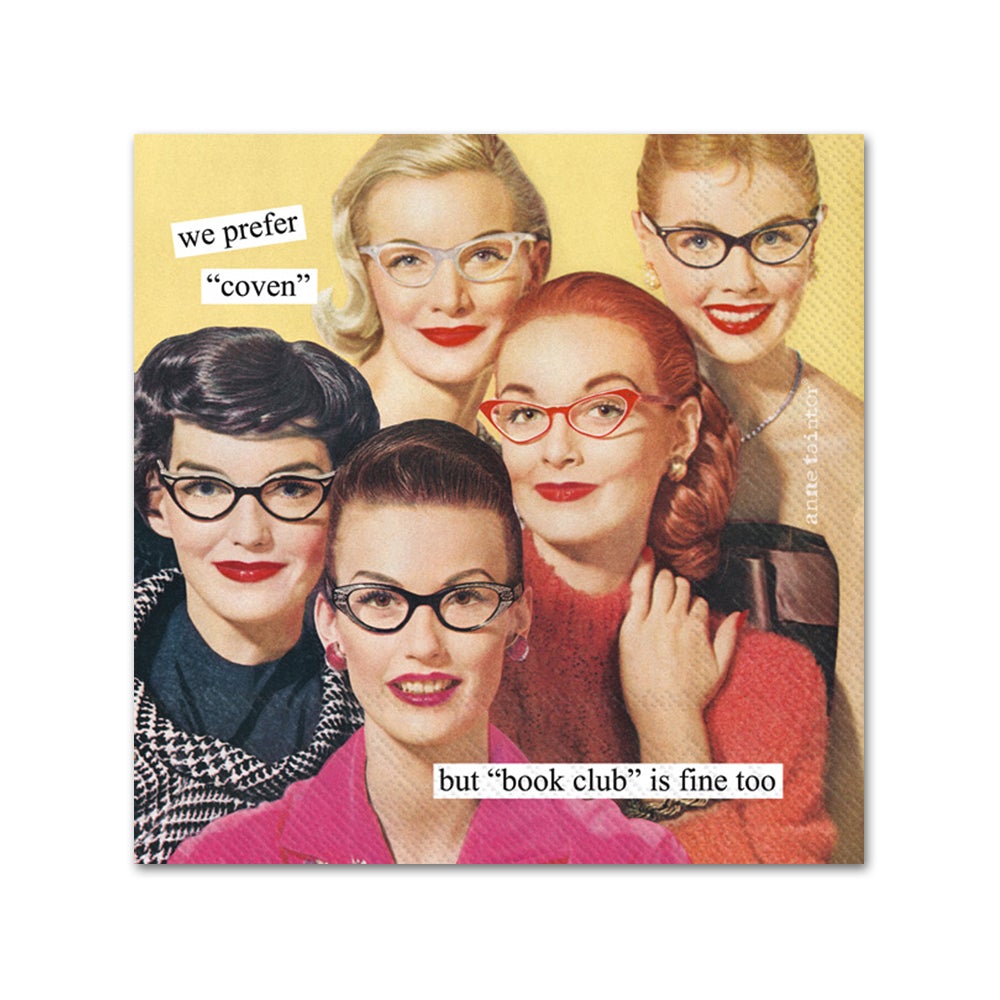 Coven or Book Club Funny Cocktail Napkins by Anne Taintor