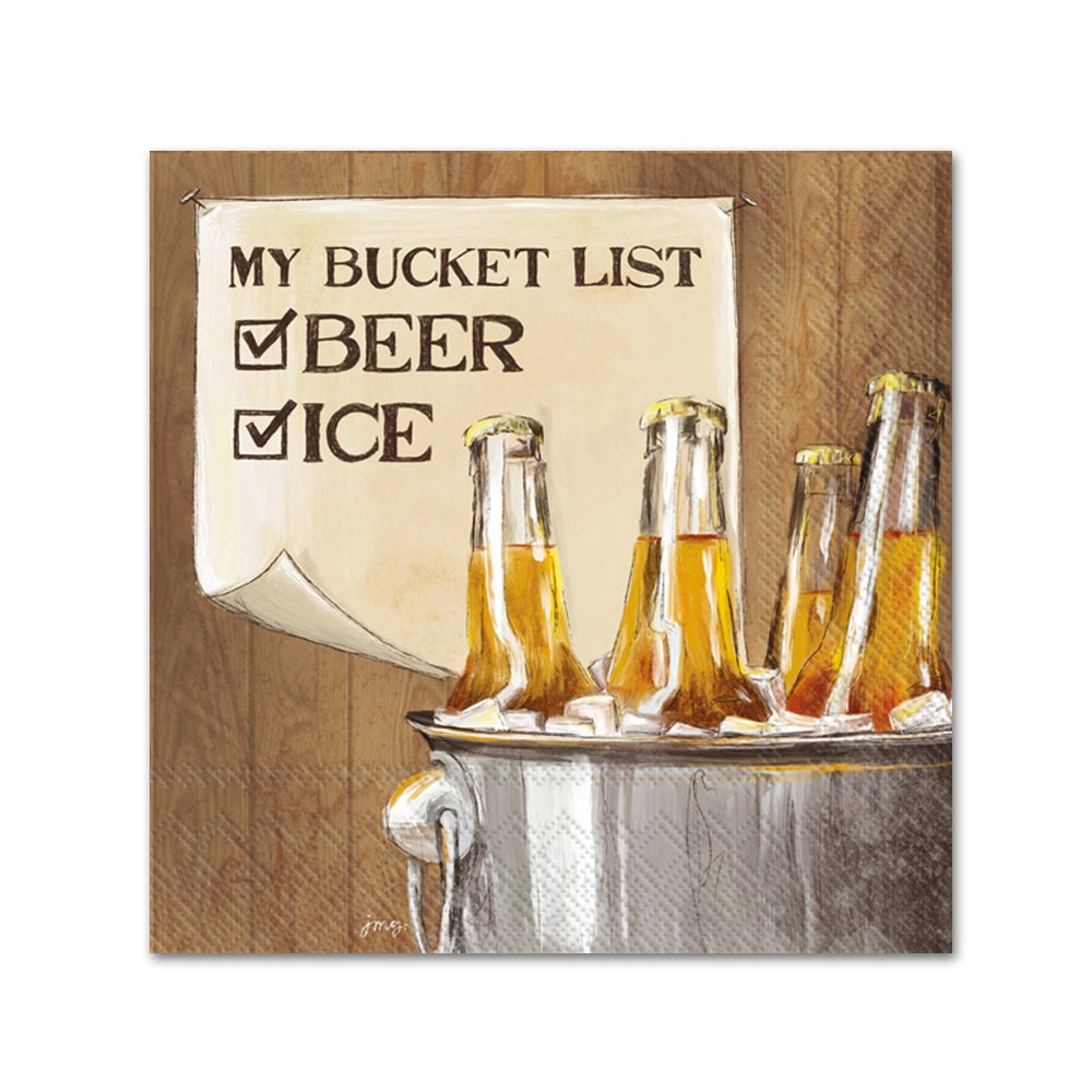 Beer Bucket Paper Beverage Napkins