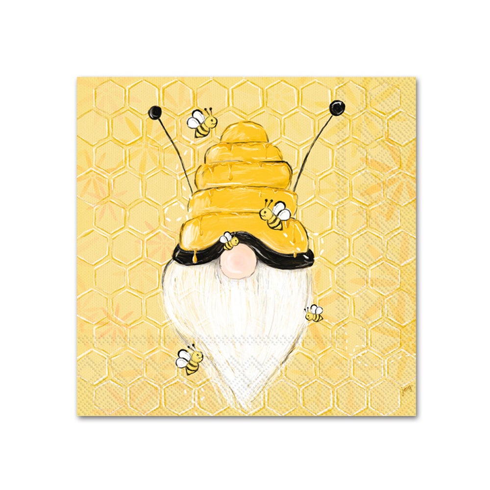 Honey Bee Gnome Paper Beverage Napkins