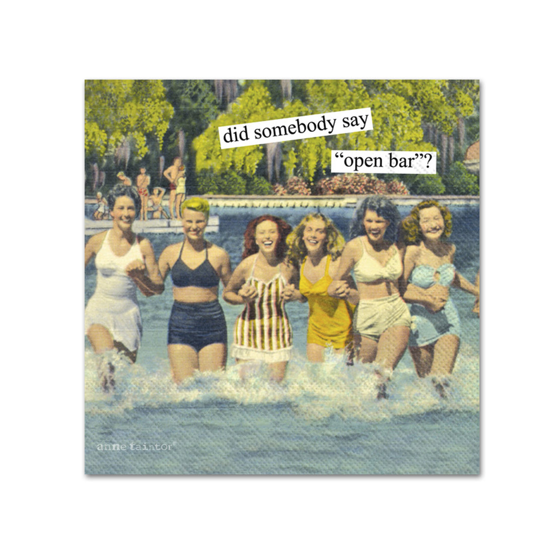 Open Bar Funny Cocktail Napkins by Anne Taintor