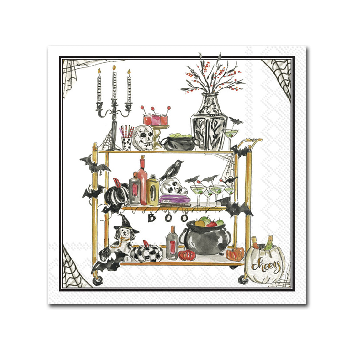 Halloween Bar Cart Paper Beverage Napkins