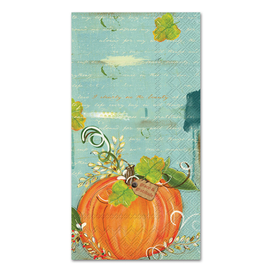 Pumpkin Grace & Gratitute Paper Guest Towels - Buffet Napkins