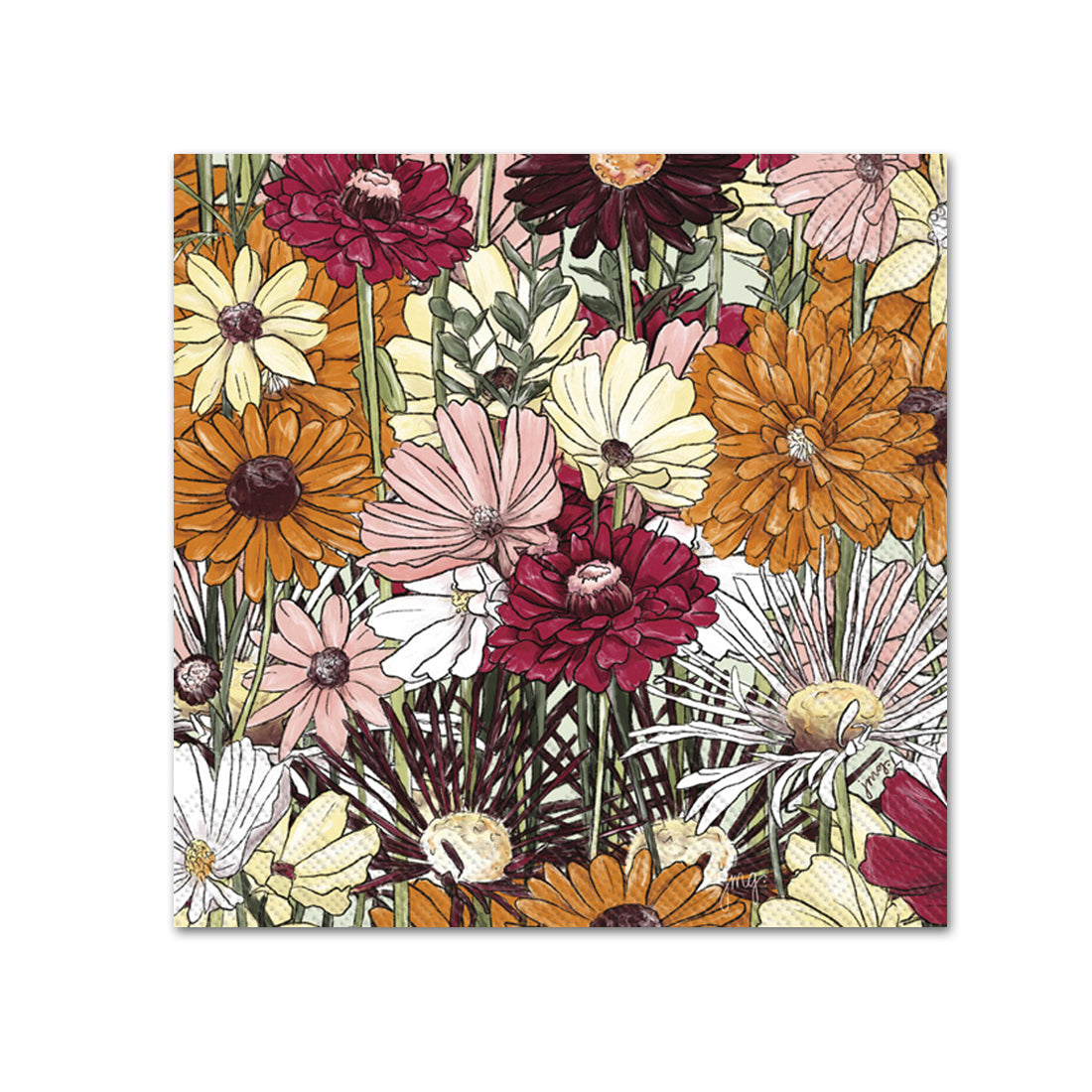Blooming Garden Paper Beverage Napkins
