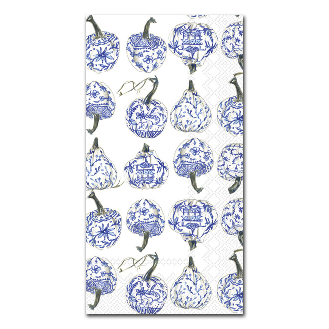 Royal Pumpkins Blue Paper Guest Towels - Buffet Napkins