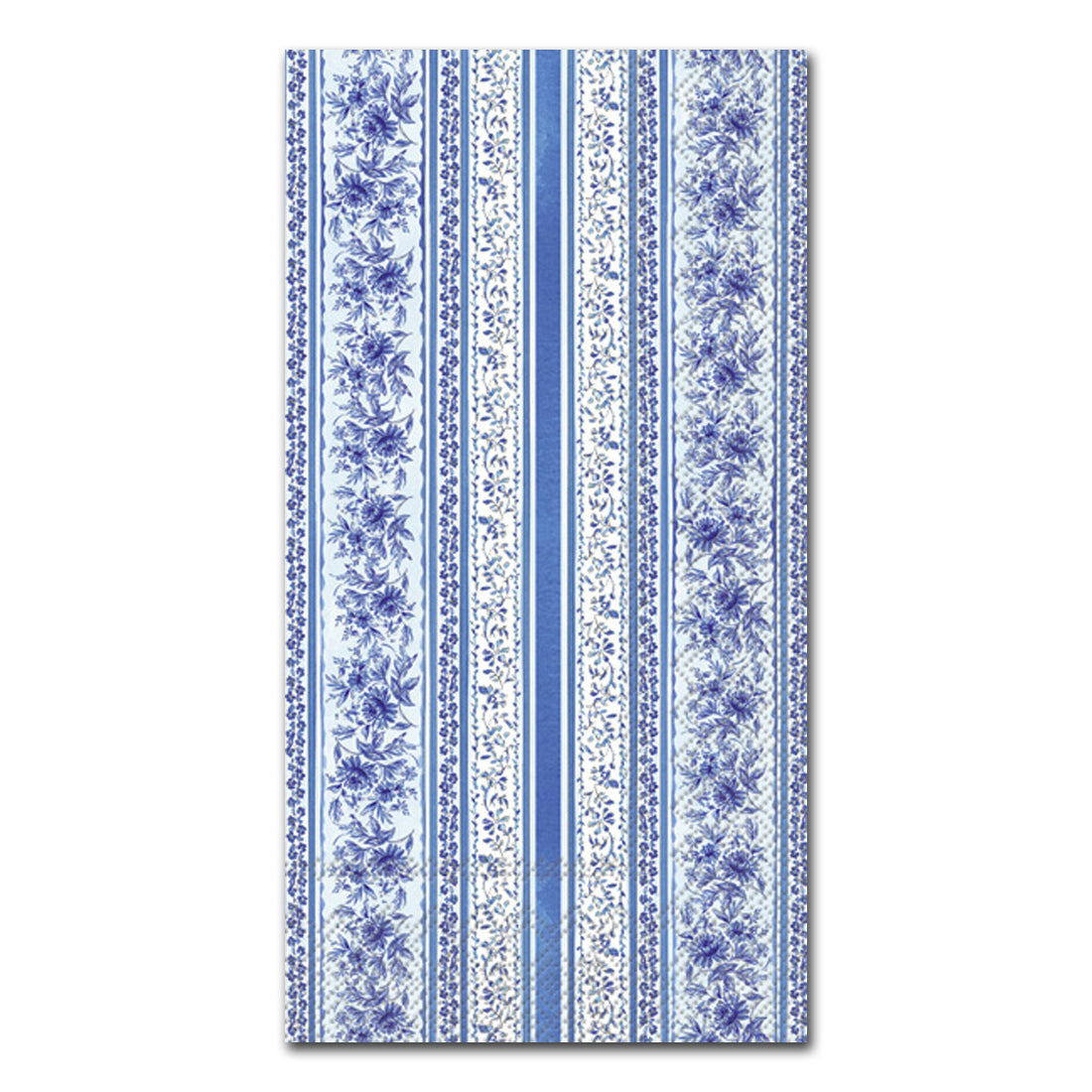 Blue Floral Medallions Paper Guest Towels - Buffet Napkins