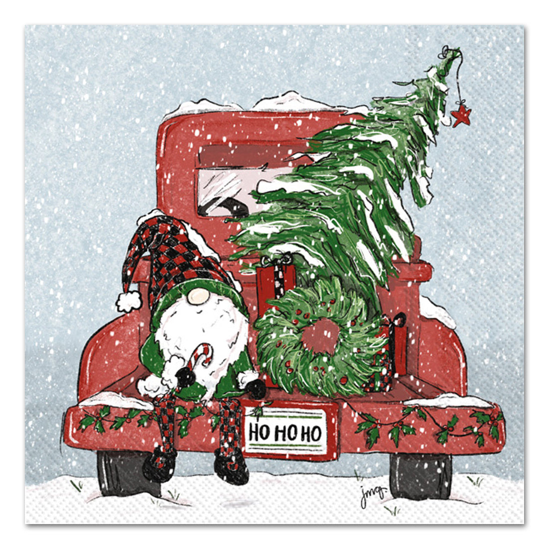 Ho Ho Gnome Paper Luncheon Napkins