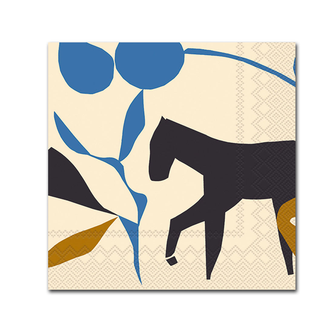 Marimekko Horse Cream Paper Beverage Napkins