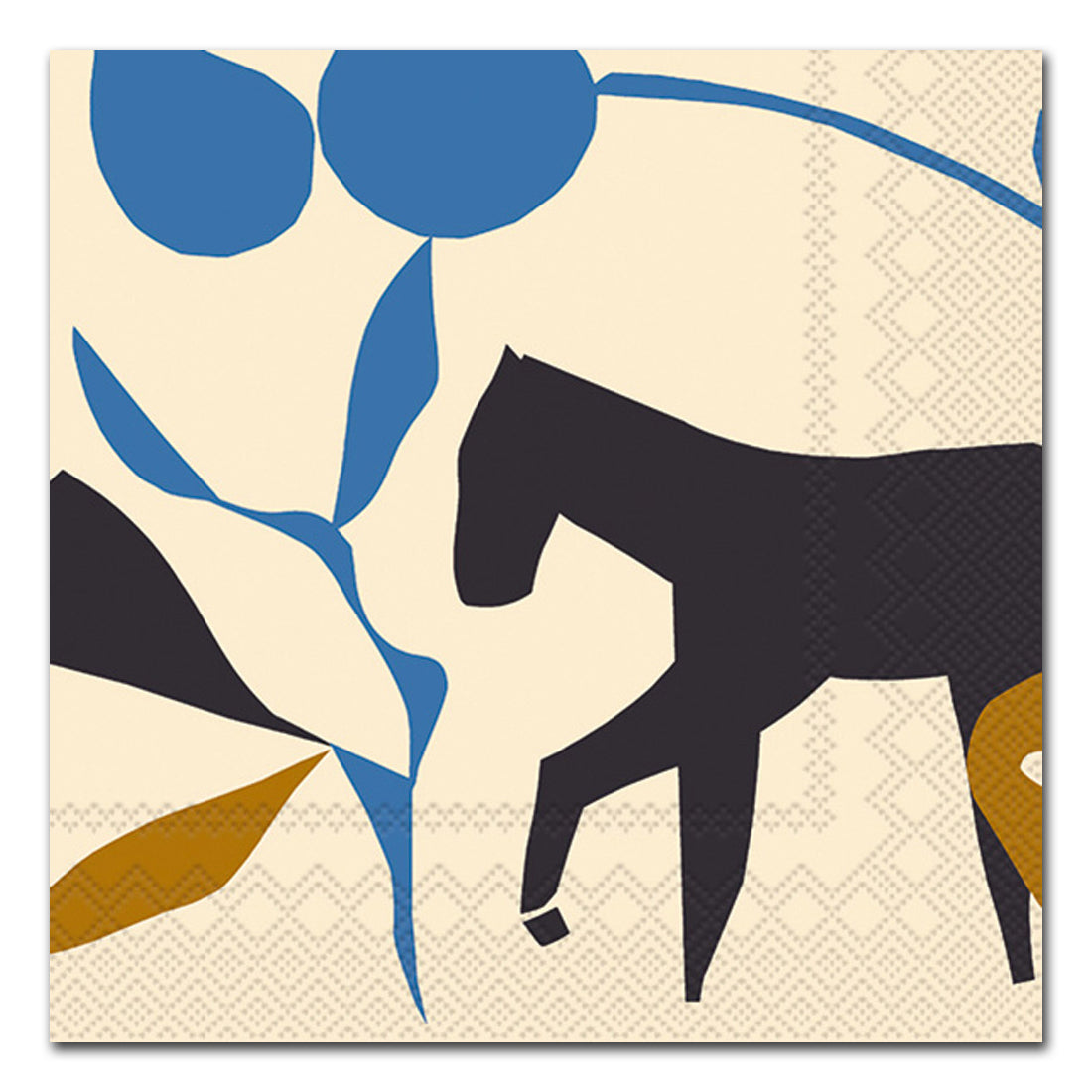 Marimekko Horse Cream Paper Luncheon Napkins