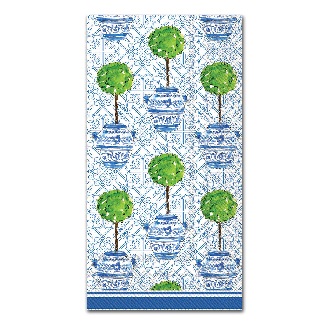 Blue Topiary Paper Guest Towels - Buffet Napkins