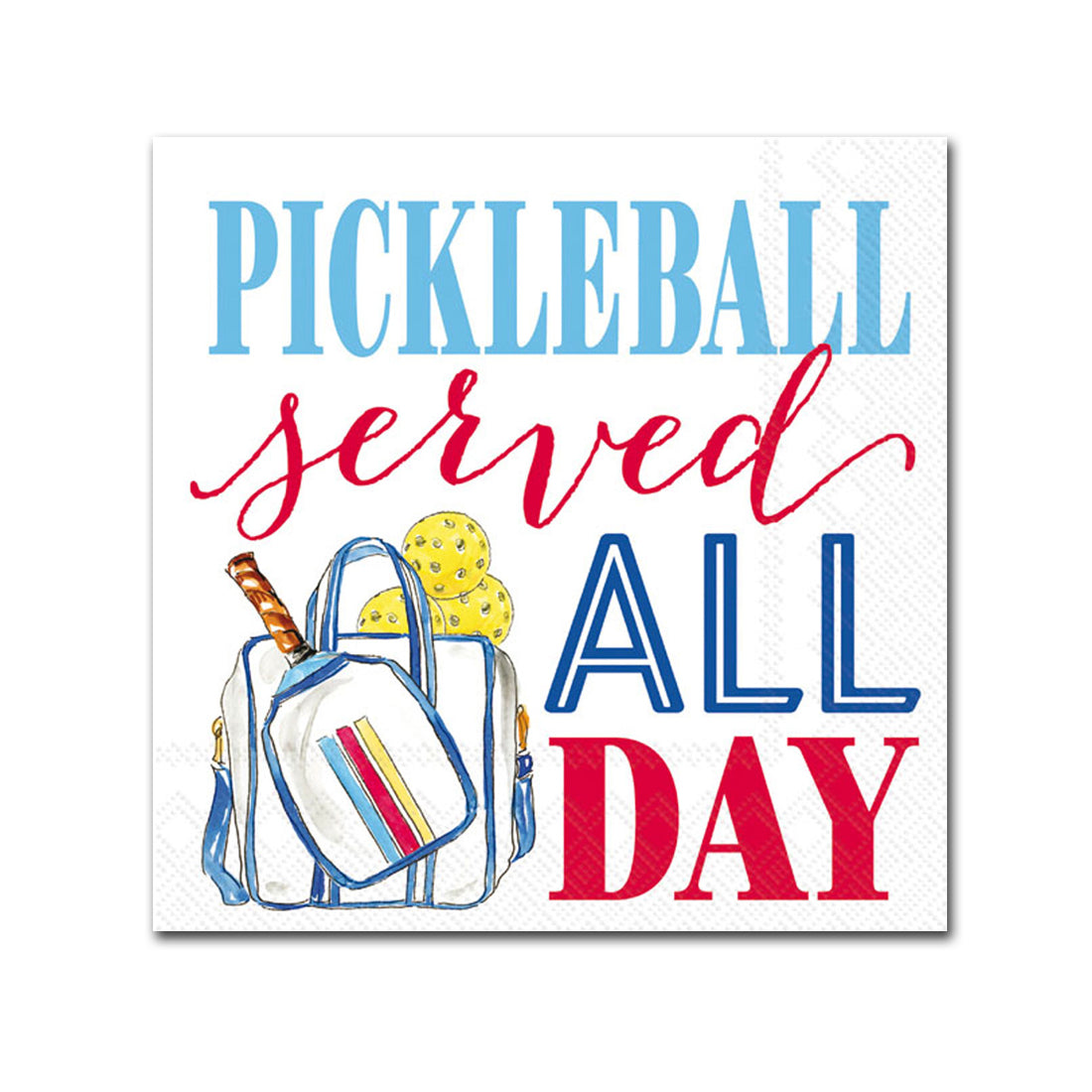 Pickleball Served All Day Paper Bevarage Napkins