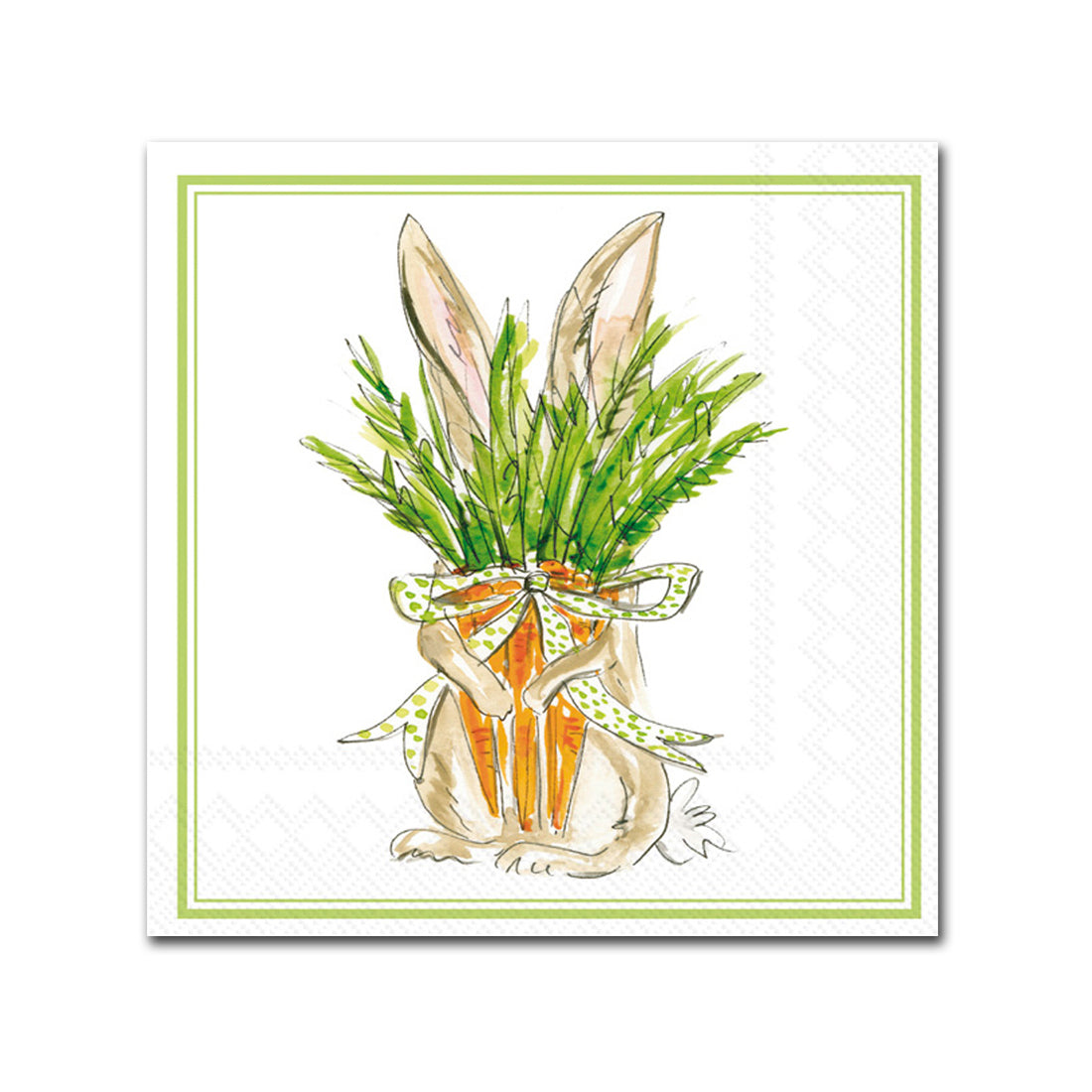 Carrot Bunny Paper Beverage Napkins