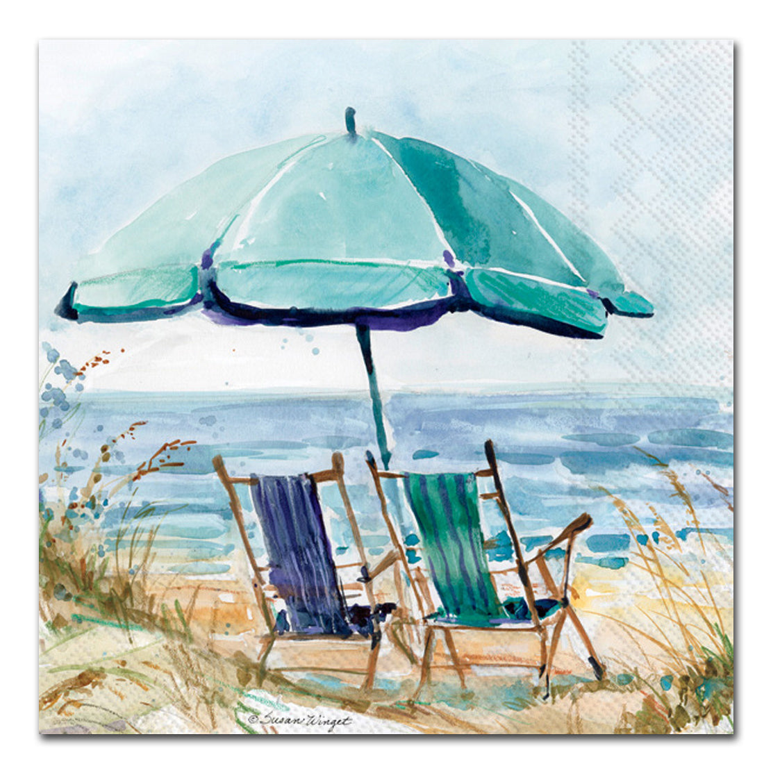 Beach Chairs Paper Luncheon Napkins