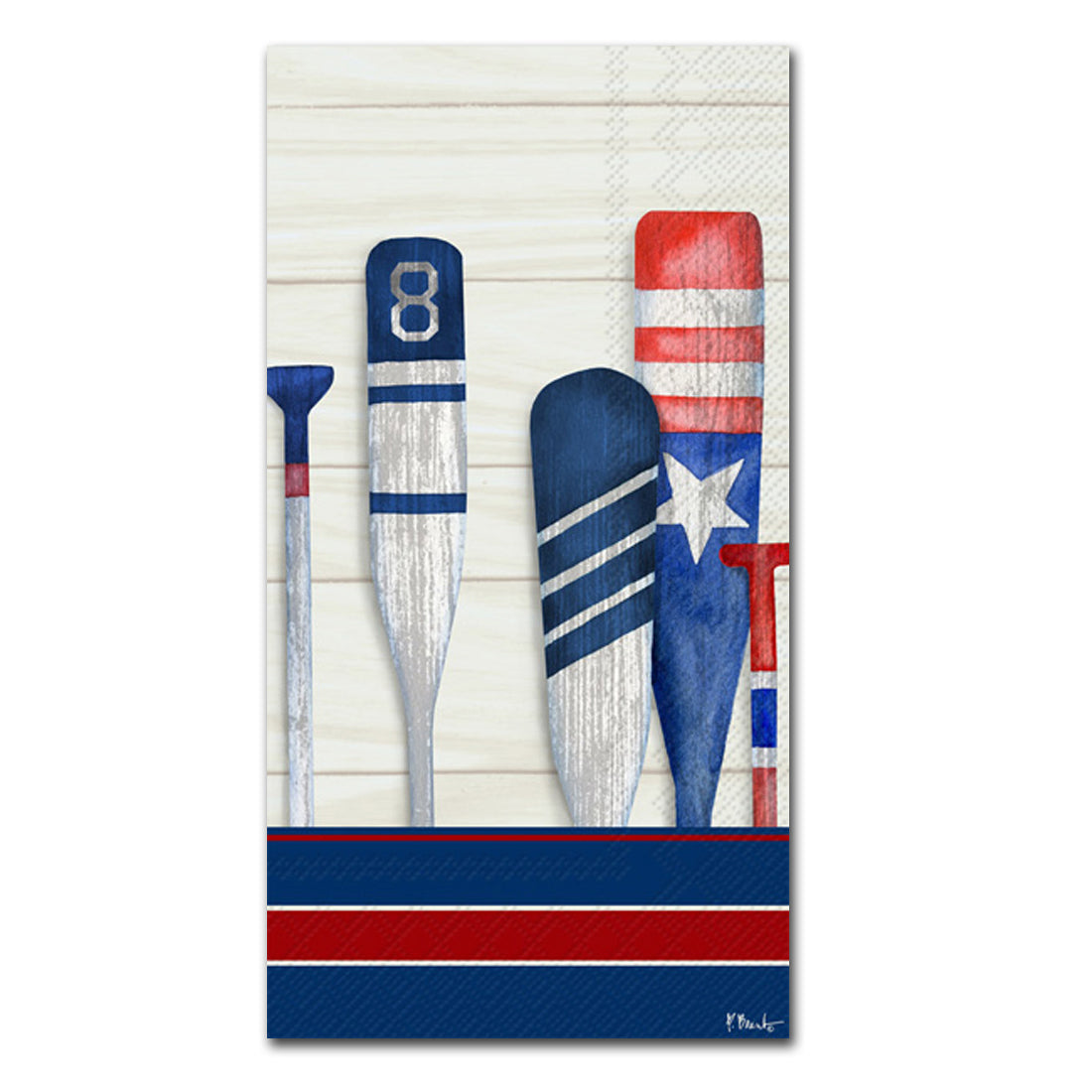 Boating Oars Paper Paper Guest Towels - Buffet Napkins