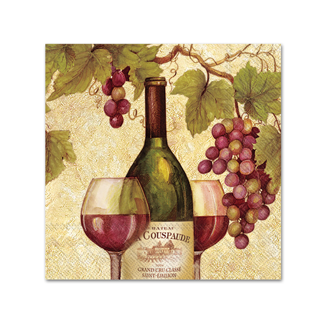 Red Wine Tasting Paper Beverage Napkins