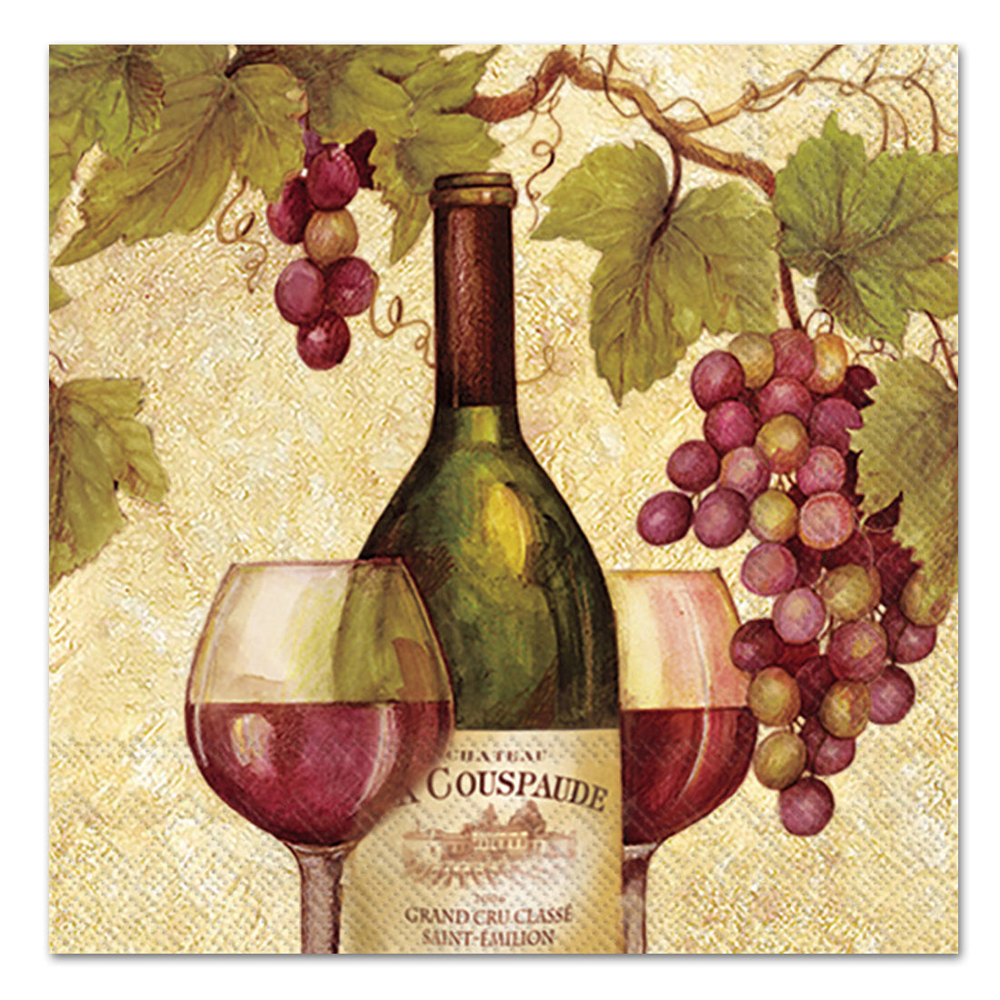Red Wine Tasting Paper Luncheon Napkins
