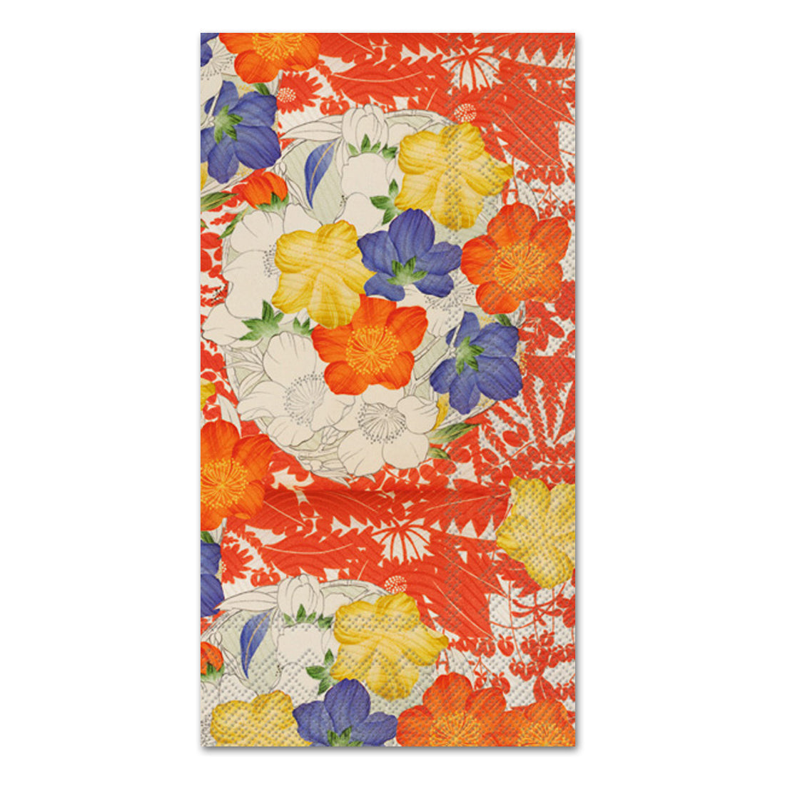 Kimono Flowers Cream Paper Guest Towels