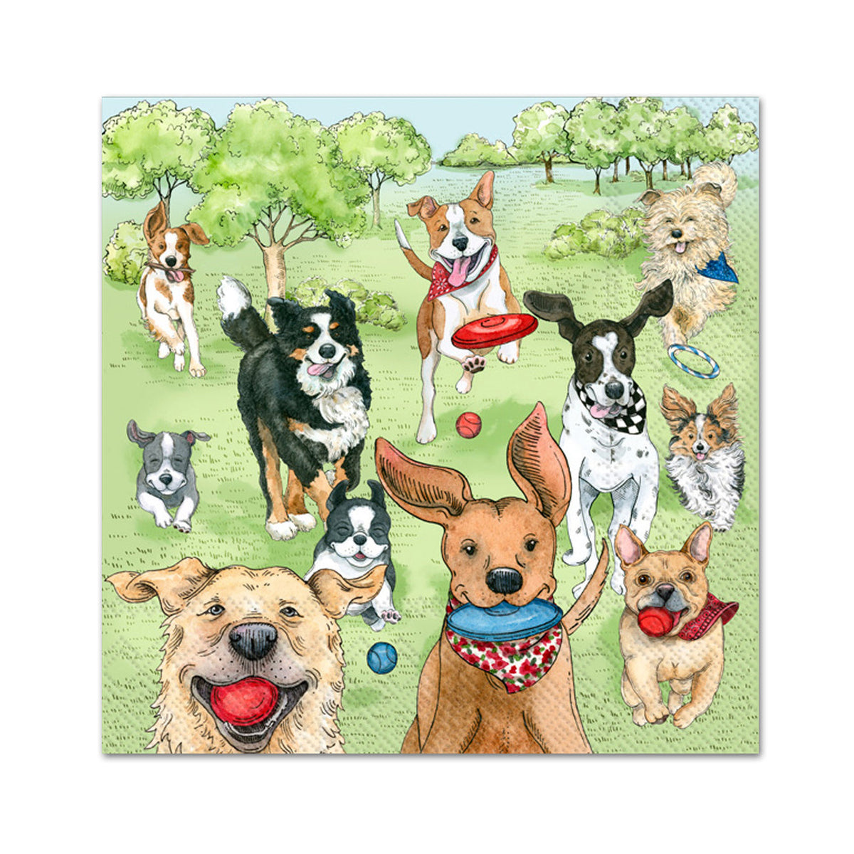 Dog Park Paper Beverage Napkins